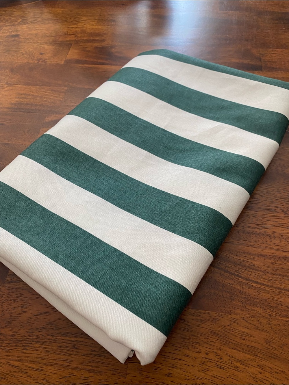 Waverly Green and White Stripe Screen Printed Fabric 2 Yards +